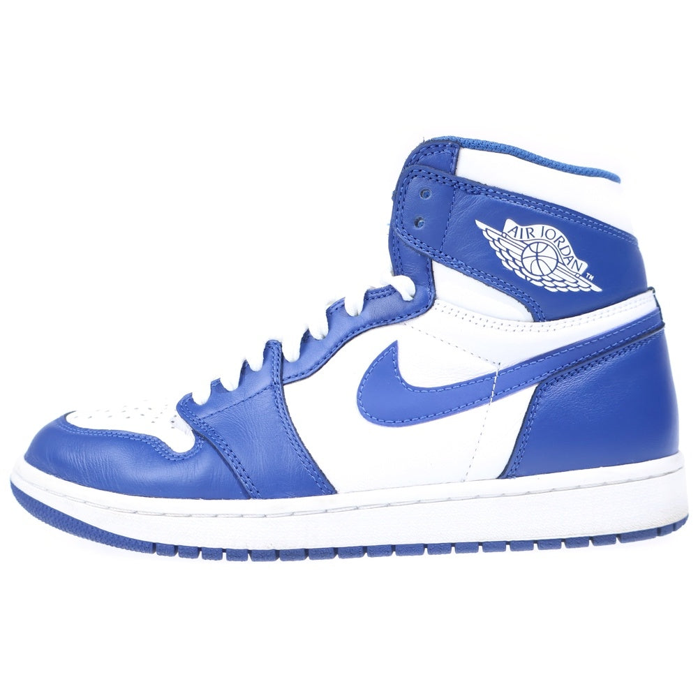 NIKE(ナイキ) AIR JORDAN 1 RETRO HIGH OG STORM BLUE エアジョーダン1 ストームブルー ハイカットスニーカー ブルー/ホワイト US9/27cm 555088-127
