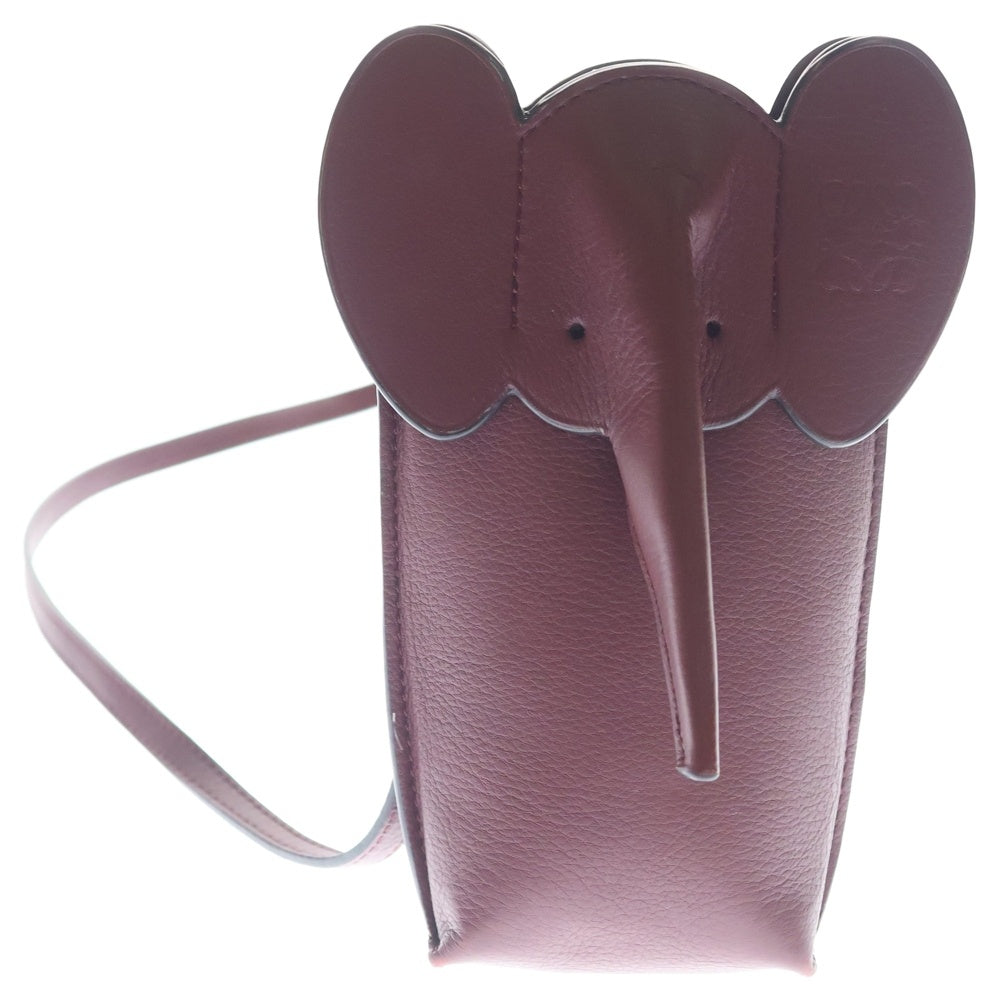 LOEWE(ロエベ) Elephant Pocket Crossbody Bag C623B02X04 ポケット クロスボディバッグ ショルダーバッグ ボルドー レディース