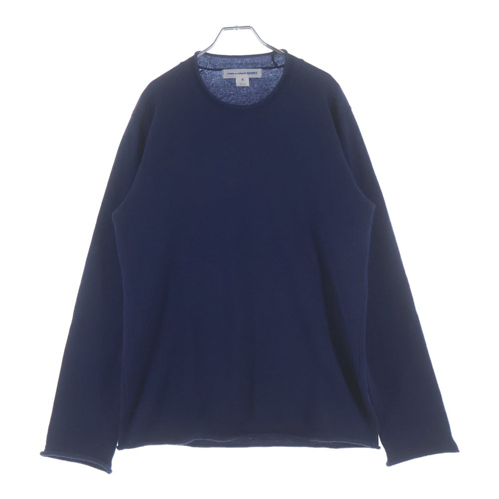 COMME des GARCONS SHIRT(コムデギャルソンシャツ) ウールロックネックニット クルーネック長袖ニットシャツ ブルー FP-N007