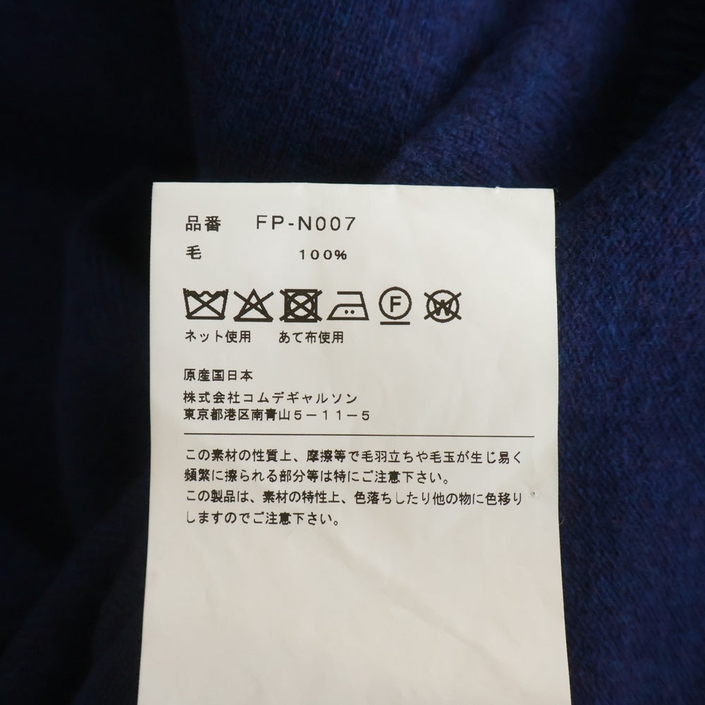 COMME des GARCONS SHIRT(コムデギャルソンシャツ) ウールロックネックニット クルーネック長袖ニットシャツ ブルー FP-N007