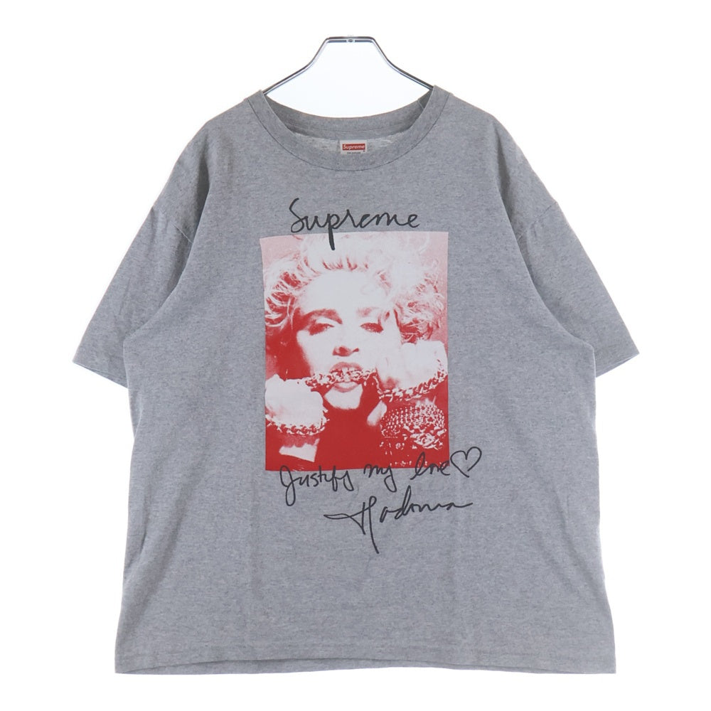 SUPREME(シュプリーム) 17AW MADONNA TEE マドンナプリント クルーネック 半袖Tシャツカットソー グレー