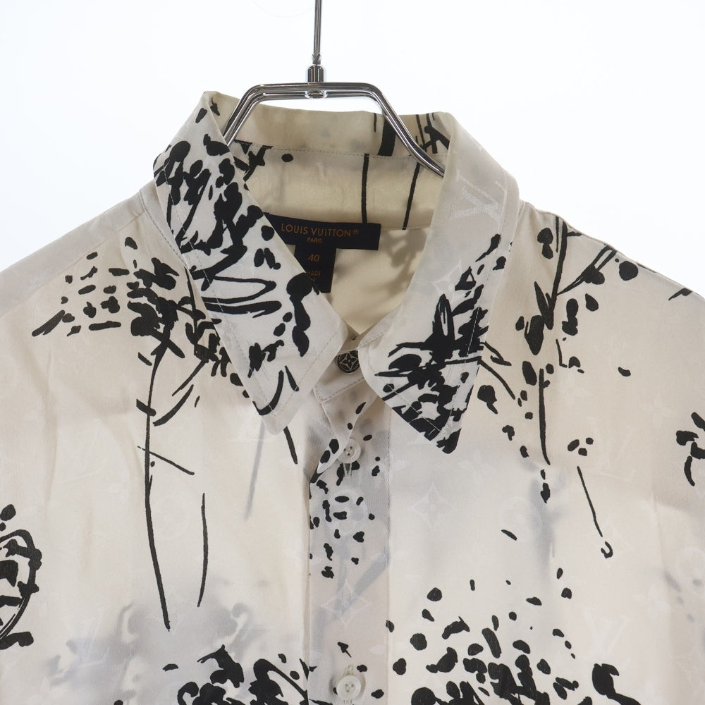 LOUIS VUITTON(ルイヴィトン) 25SS ツリーシルクテーラード長袖シャツ ホワイト RW251WB WFI FSTO64