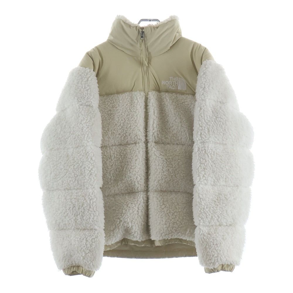 THE NORTH FACE(ザノースフェイス) SHERPA NUPTSE JACKET NF0A5A84 シェルパ ヌプシ エンブロイダリーデザイン ジップアップ ボア ダウンジャケット ベージュ