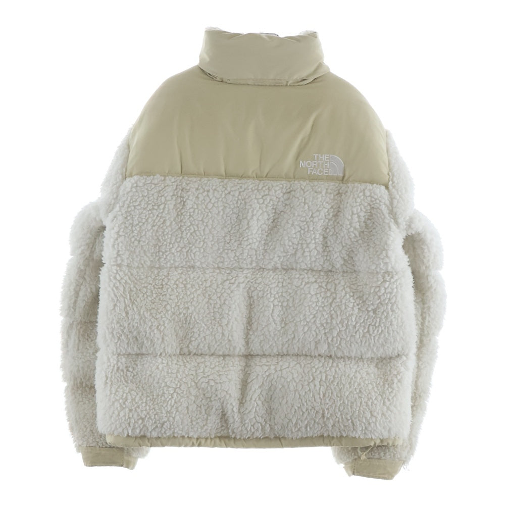 THE NORTH FACE(ザノースフェイス) SHERPA NUPTSE JACKET NF0A5A84 シェルパ ヌプシ エンブロイダリーデザイン ジップアップ ボア ダウンジャケット ベージュ