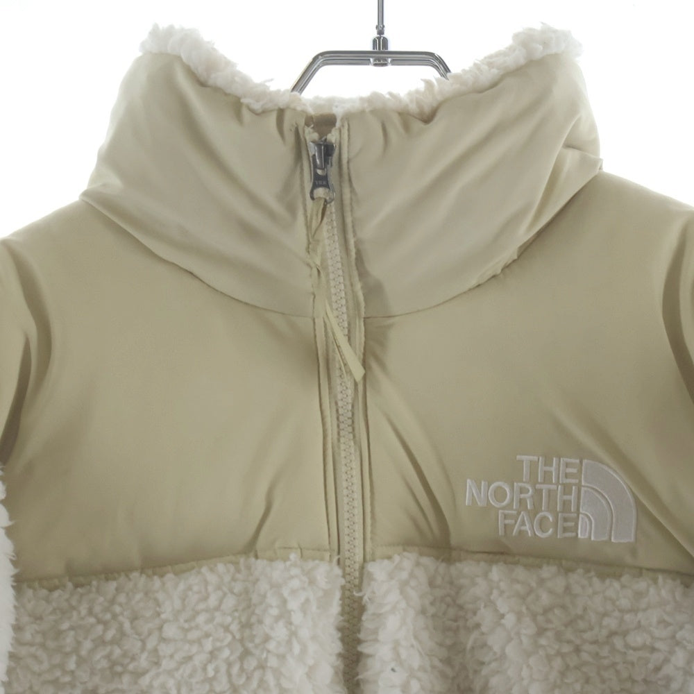 THE NORTH FACE(ザノースフェイス) SHERPA NUPTSE JACKET NF0A5A84 シェルパ ヌプシ エンブロイダリーデザイン ジップアップ ボア ダウンジャケット ベージュ