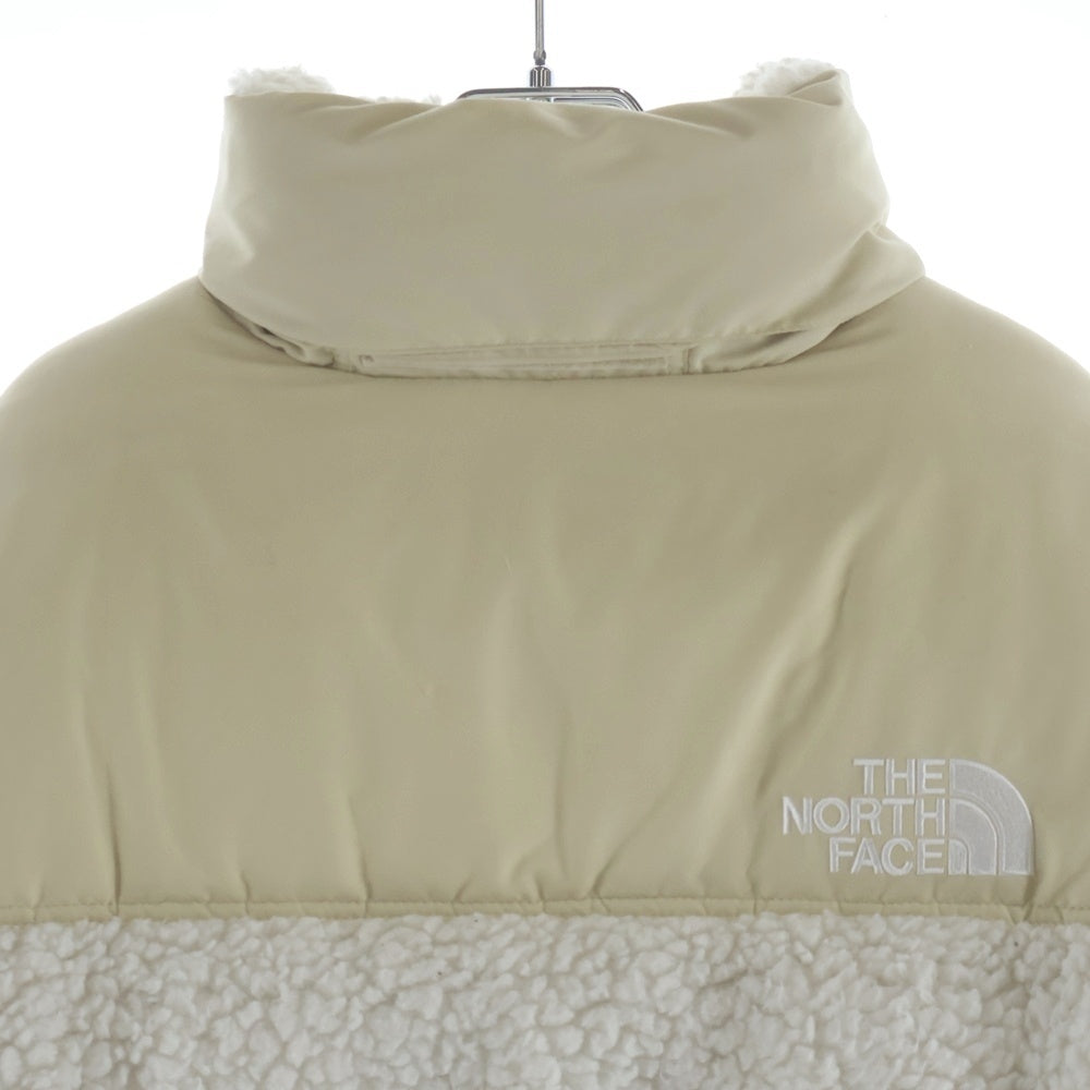 THE NORTH FACE(ザノースフェイス) SHERPA NUPTSE JACKET NF0A5A84 シェルパ ヌプシ エンブロイダリーデザイン ジップアップ ボア ダウンジャケット ベージュ