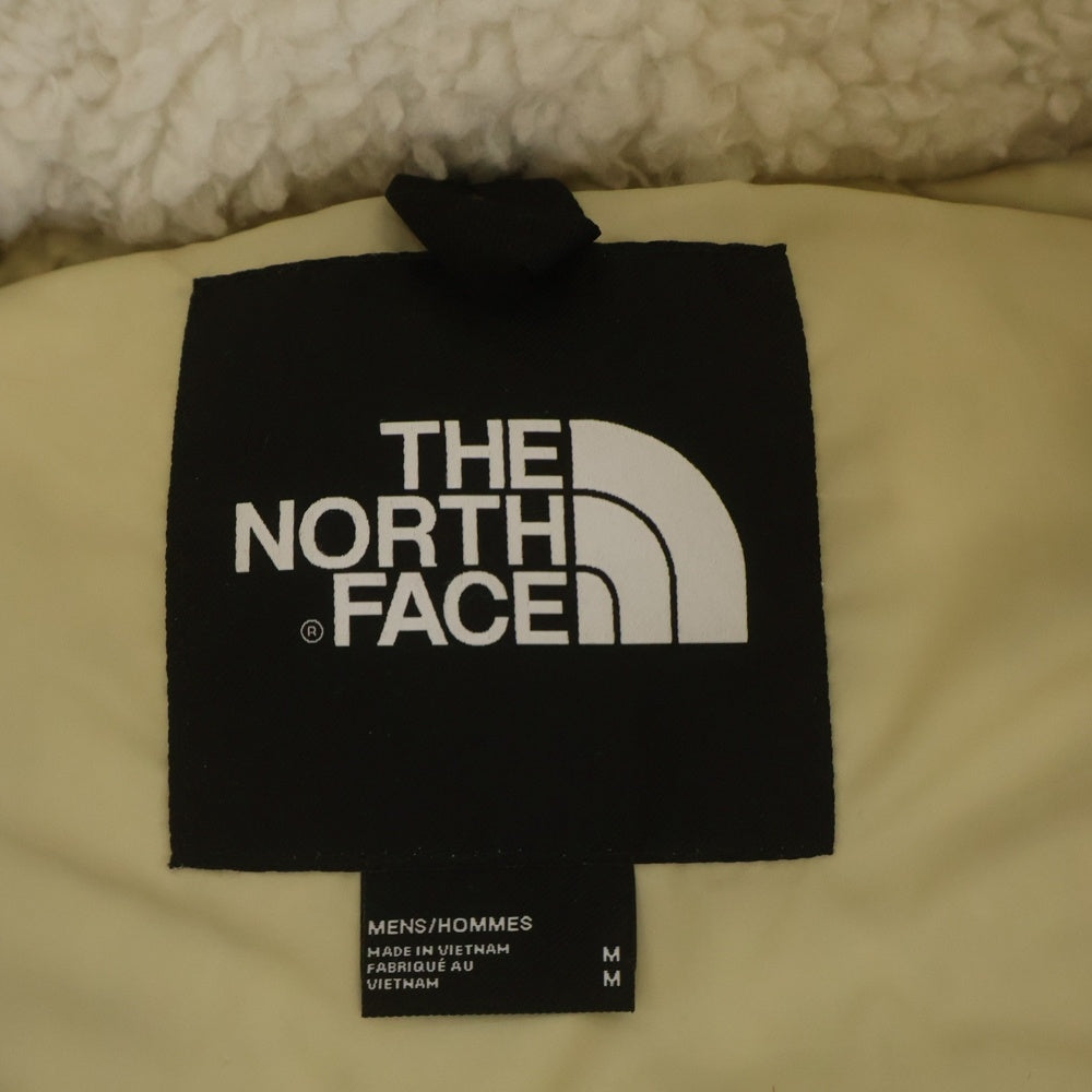 THE NORTH FACE(ザノースフェイス) SHERPA NUPTSE JACKET NF0A5A84 シェルパ ヌプシ エンブロイダリーデザイン ジップアップ ボア ダウンジャケット ベージュ
