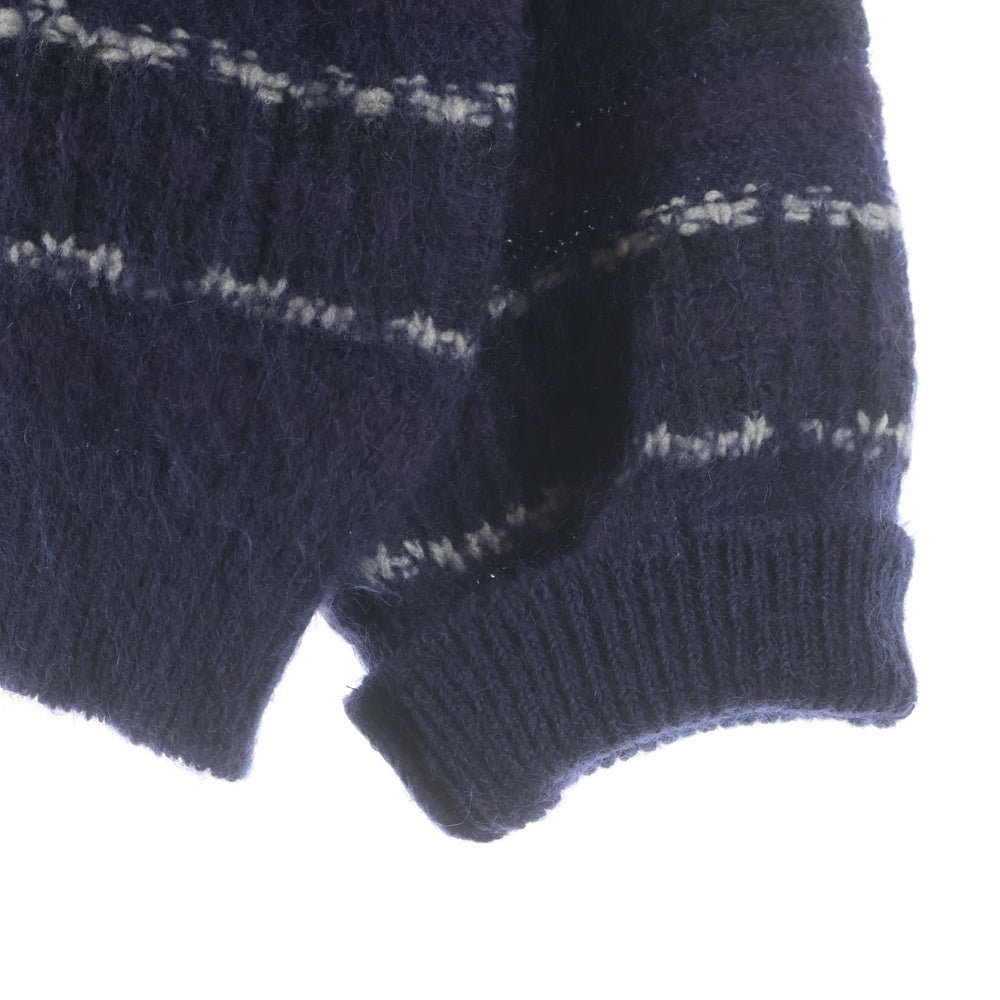 Stein(シュタイン) 22AW Silk Mohair Kint シルク モヘア ボーダー クルーネックニットセーター マルチカラー ST.452
