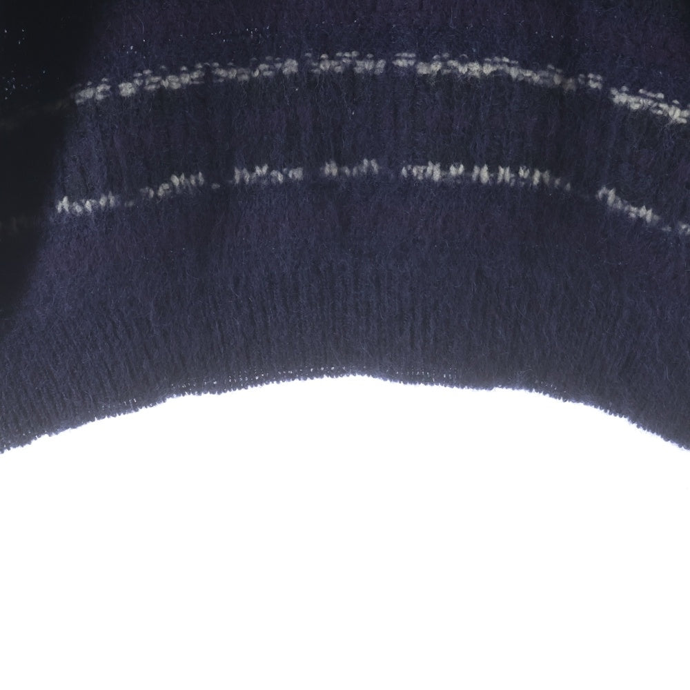 Stein(シュタイン) 22AW Silk Mohair Kint シルク モヘア ボーダー クルーネックニットセーター マルチカラー ST.452