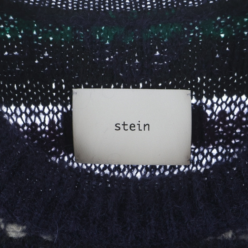 Stein(シュタイン) 22AW Silk Mohair Kint シルク モヘア ボーダー クルーネックニットセーター マルチカラー ST.452