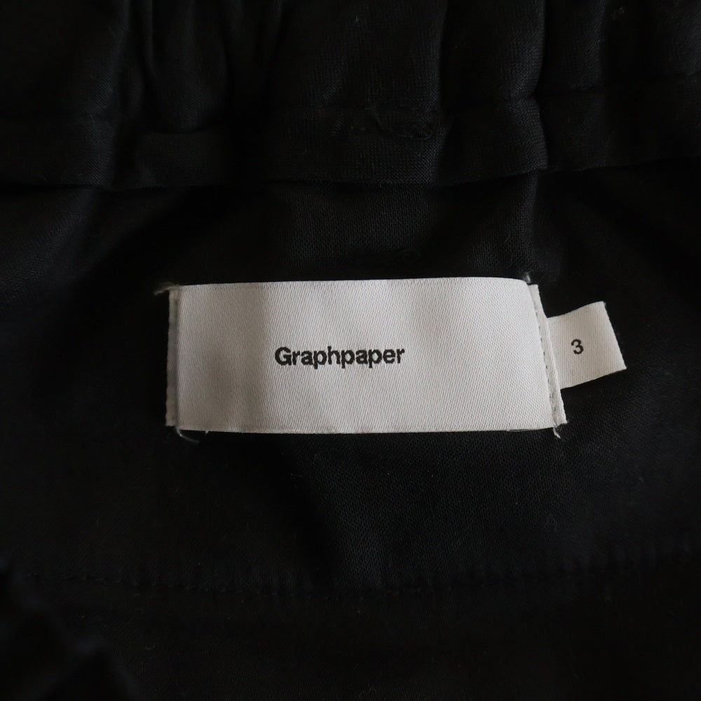 Graphpaper(グラフペーパー) Scale Off Wool Tapered Trousers スケールオフウール テーパード トラウザーパンツ ブラック GM241-40170B