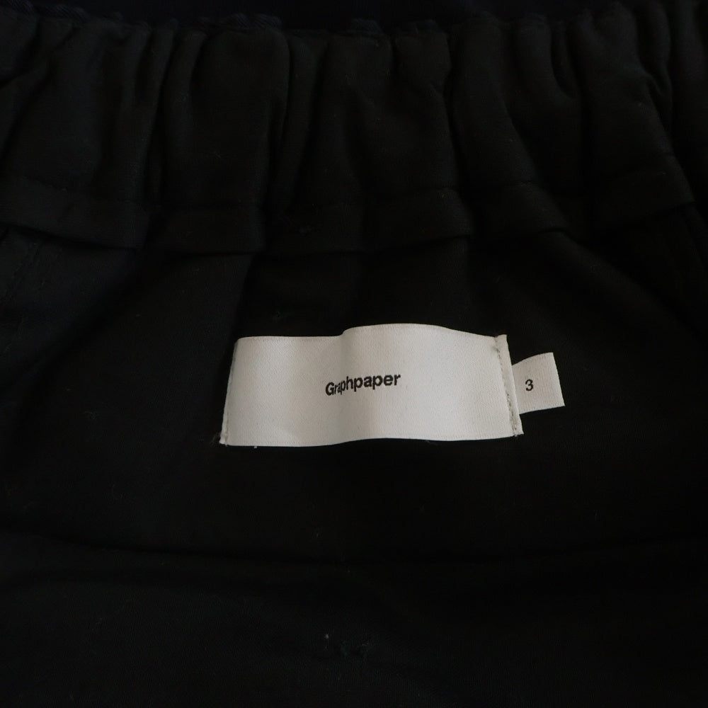 Graphpaper(グラフペーパー) Scale Off Wool Tapered Trousers スケールオフウール テーパード トラウザーパンツ ネイビー GM243-40170B