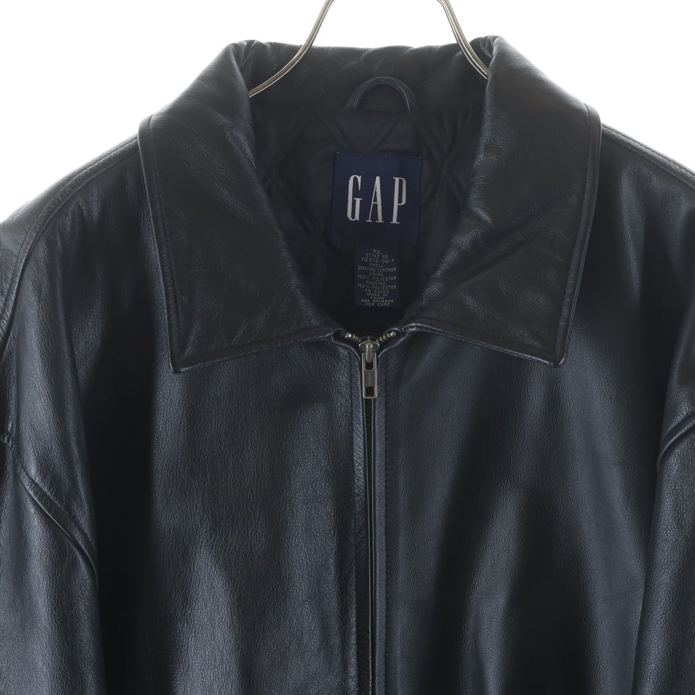 GAP(ギャップ) 90s VINTAGE Old Gap Leather Jacket ヴィンテージ オールドギャップ レザージャケット ブルゾン ブラック 112978-00-1