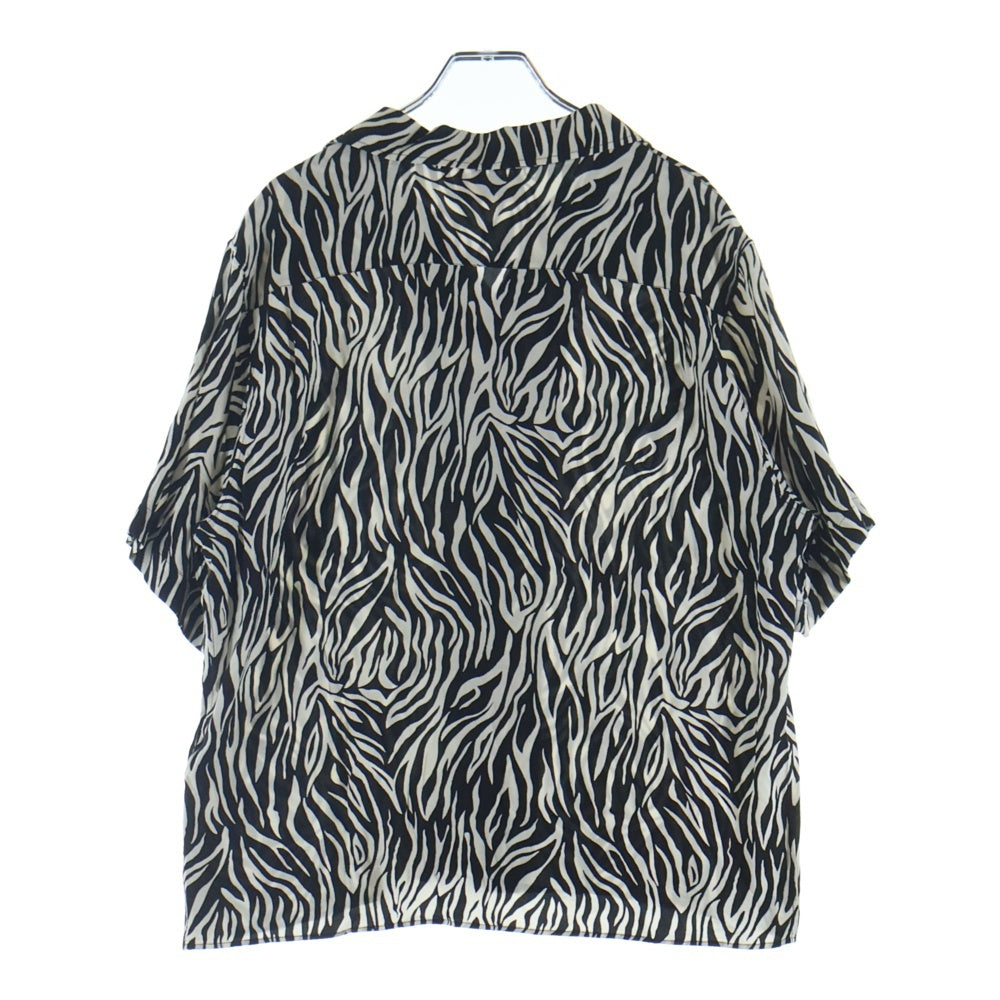 CELINE(セリーヌ) 20SS ゼブラ柄 オープンカラー半袖シャツ 2C036843H ホワイト/ブラック