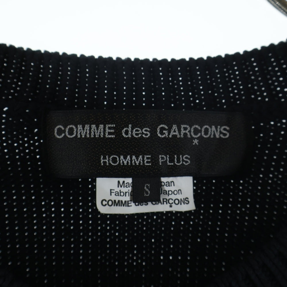 COMME des GARCONS HOMME PLUS(コムデギャルソンオムプリュス) Flower Embroidery Knit Vest PI-N008 フロントフラワー刺繍 ニットベスト ブラック