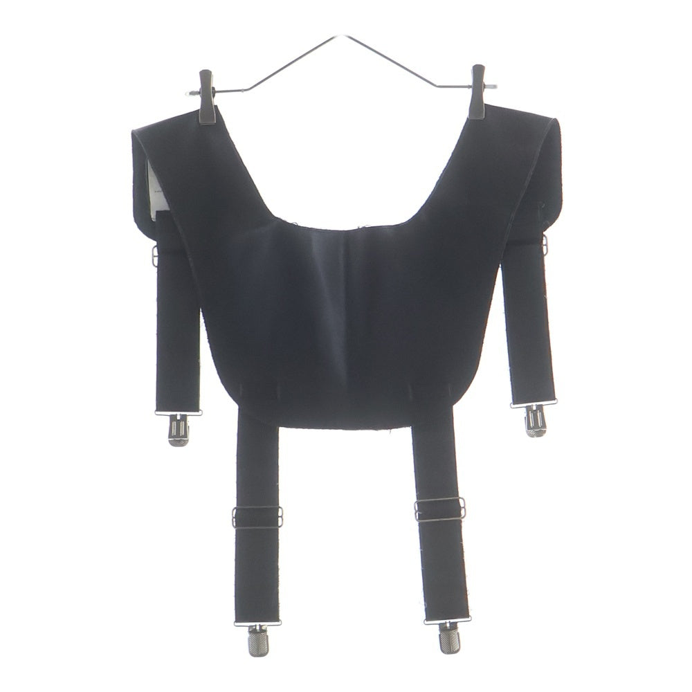 BLACK COMME des GARCONS(ブラックコムデギャルソン) 2018AD レザーハーネス ベスト ブラック 1C-V005