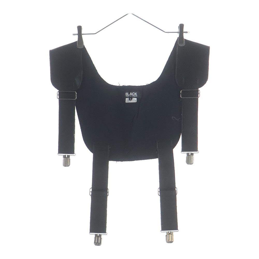 BLACK COMME des GARCONS(ブラックコムデギャルソン) 2018AD レザーハーネス ベスト ブラック 1C-V005