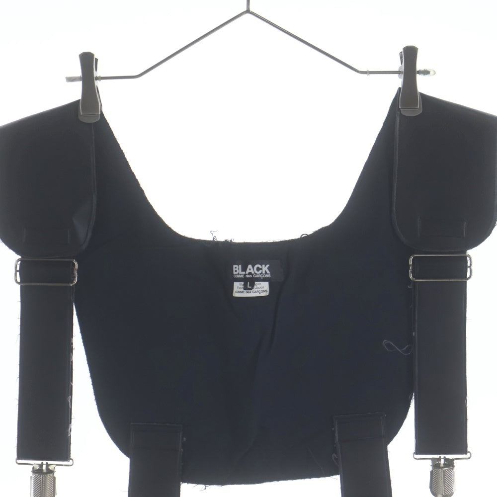 BLACK COMME des GARCONS(ブラックコムデギャルソン) 2018AD レザーハーネス ベスト ブラック 1C-V005