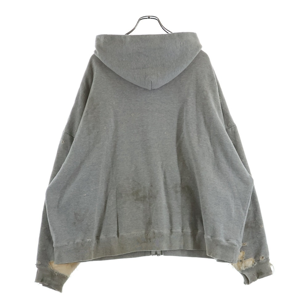 SAINT MICHAEL(セントマイケル) DOUBLE FACE SWEAT HOODIE ダブルフェイス スウェットプルオーバーフーディー グレー SM-HR1-0000-057