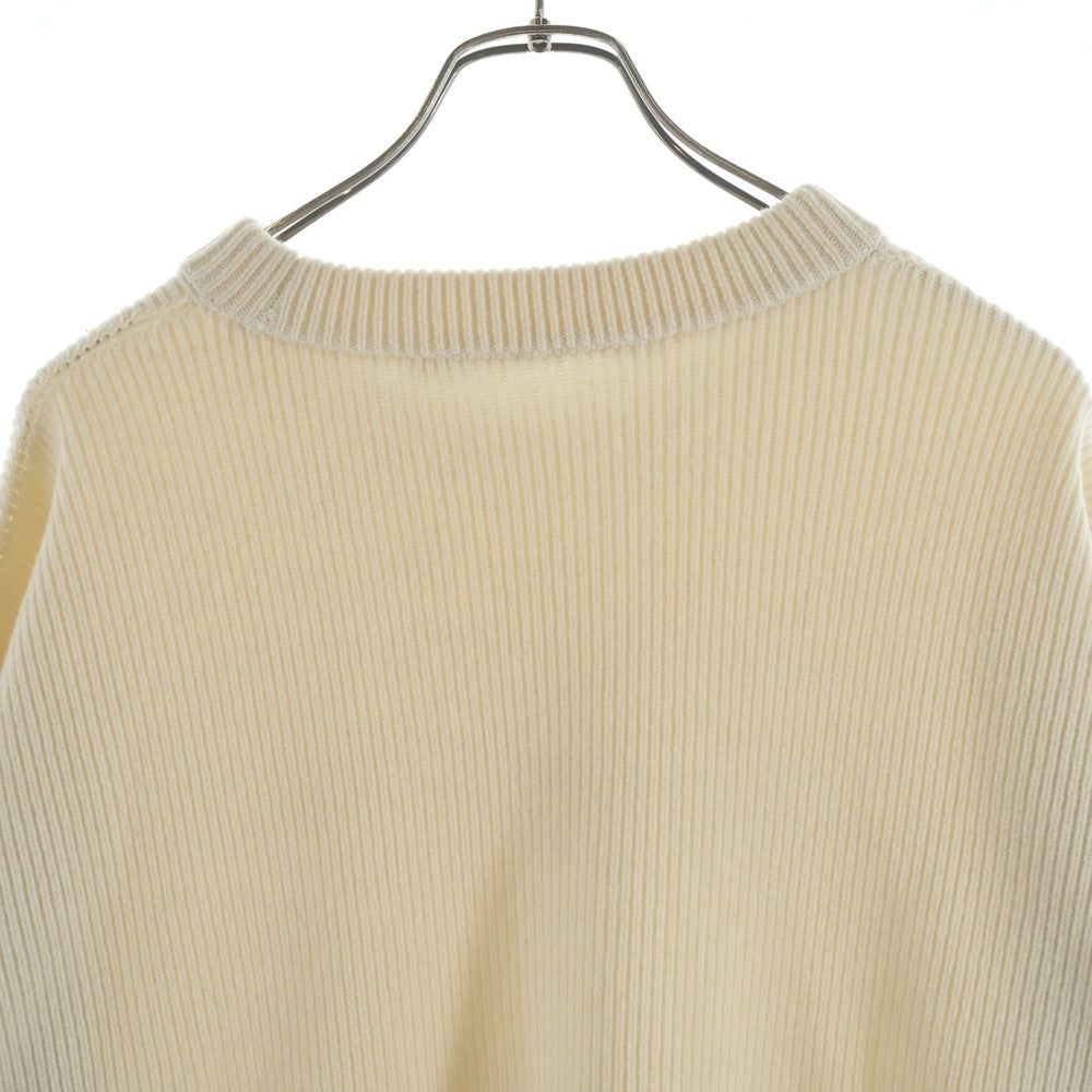 ALEXANDER WANG(アレキサンダーワン) PULLOVER WITH TPU LOGO PRINT ロゴプリント プルオーバー ニット ホワイト UKC4221037