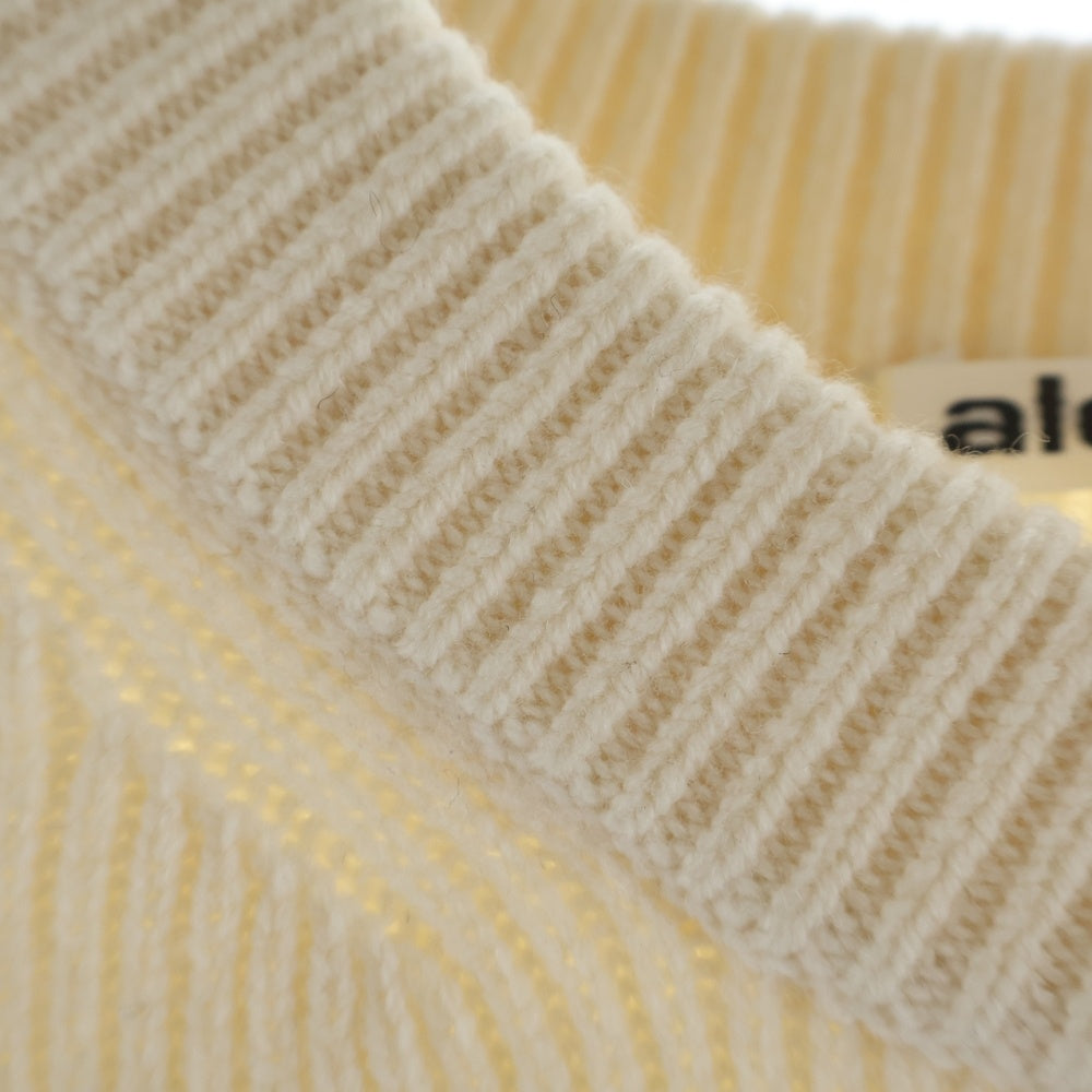 ALEXANDER WANG(アレキサンダーワン) PULLOVER WITH TPU LOGO PRINT ロゴプリント プルオーバー ニット ホワイト UKC4221037