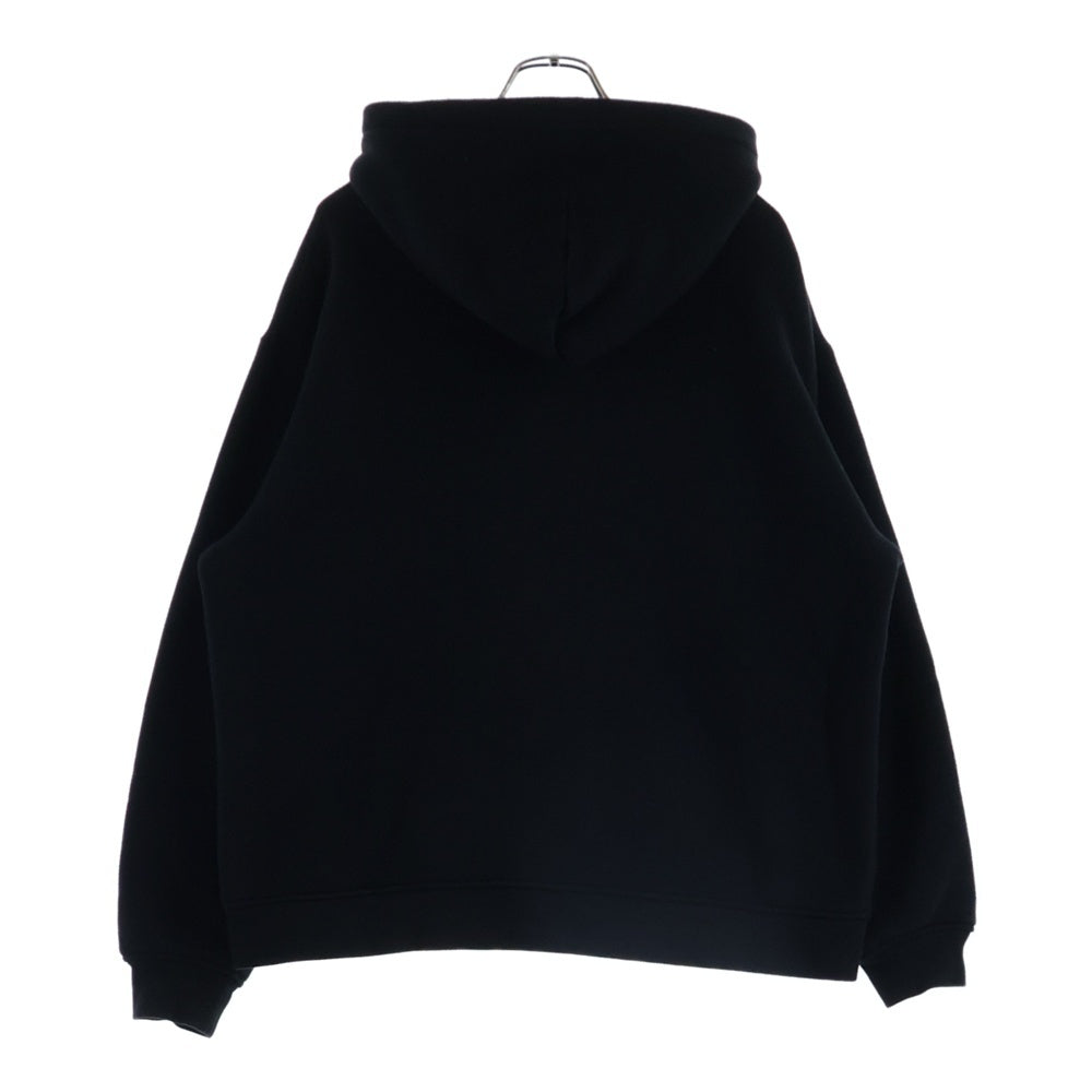 ALEXANDER WANG(アレキサンダーワン) PUFF LOGO ZIP UP HOODIE ロゴジップアップフーディー ブラック