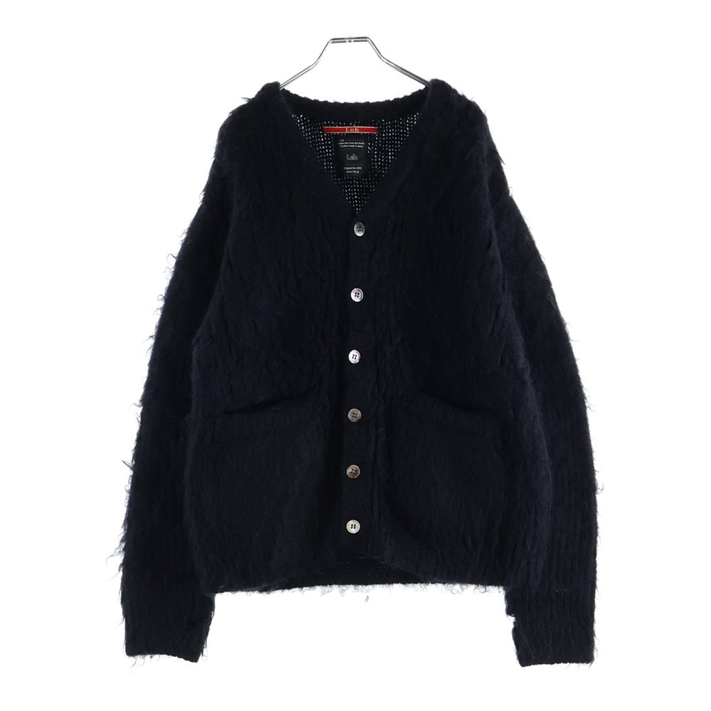 Leh(レー) MOHAIR AND WOOL CARDIGAN モヘアウールカーディガン ブラック LEH-805