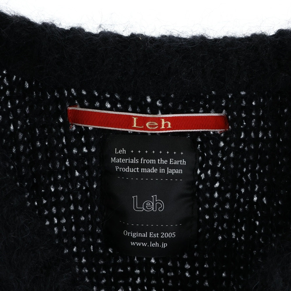 Leh(レー) MOHAIR AND WOOL CARDIGAN モヘアウールカーディガン ブラック LEH-805