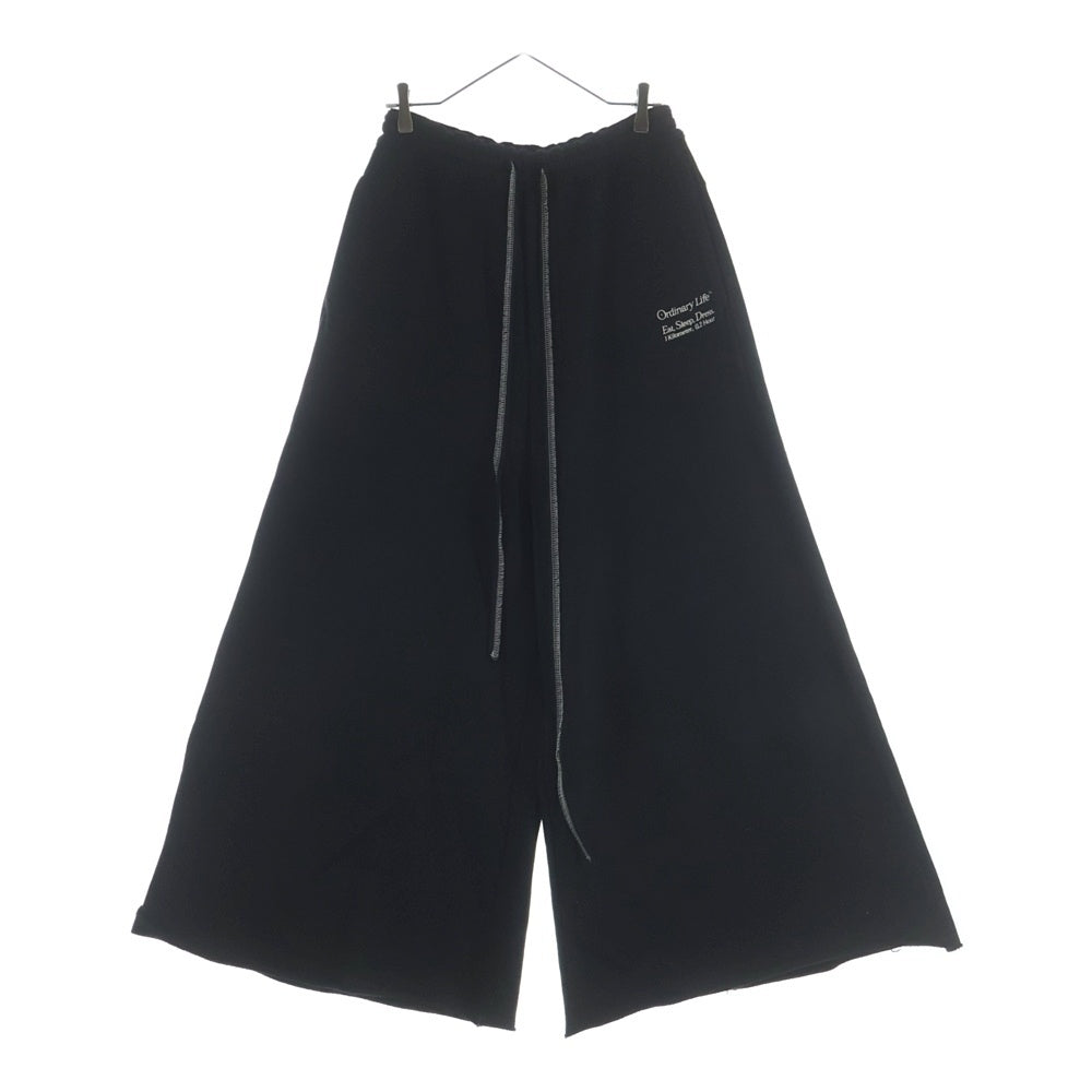 SHINYA KOZUKA(シンヤコズカ) ORDINARY HOME PANTALON 刺繍スウェットパンツ ブラック 2402SK63
