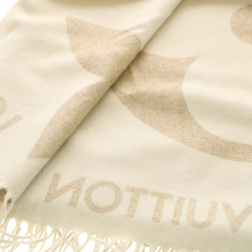 LOUIS VUITTON(ルイヴィトン) エシャルプ ジ アルティメット シャイン モノグラム マフラー ストール カシミヤ混 アイボリー M77855 レディース