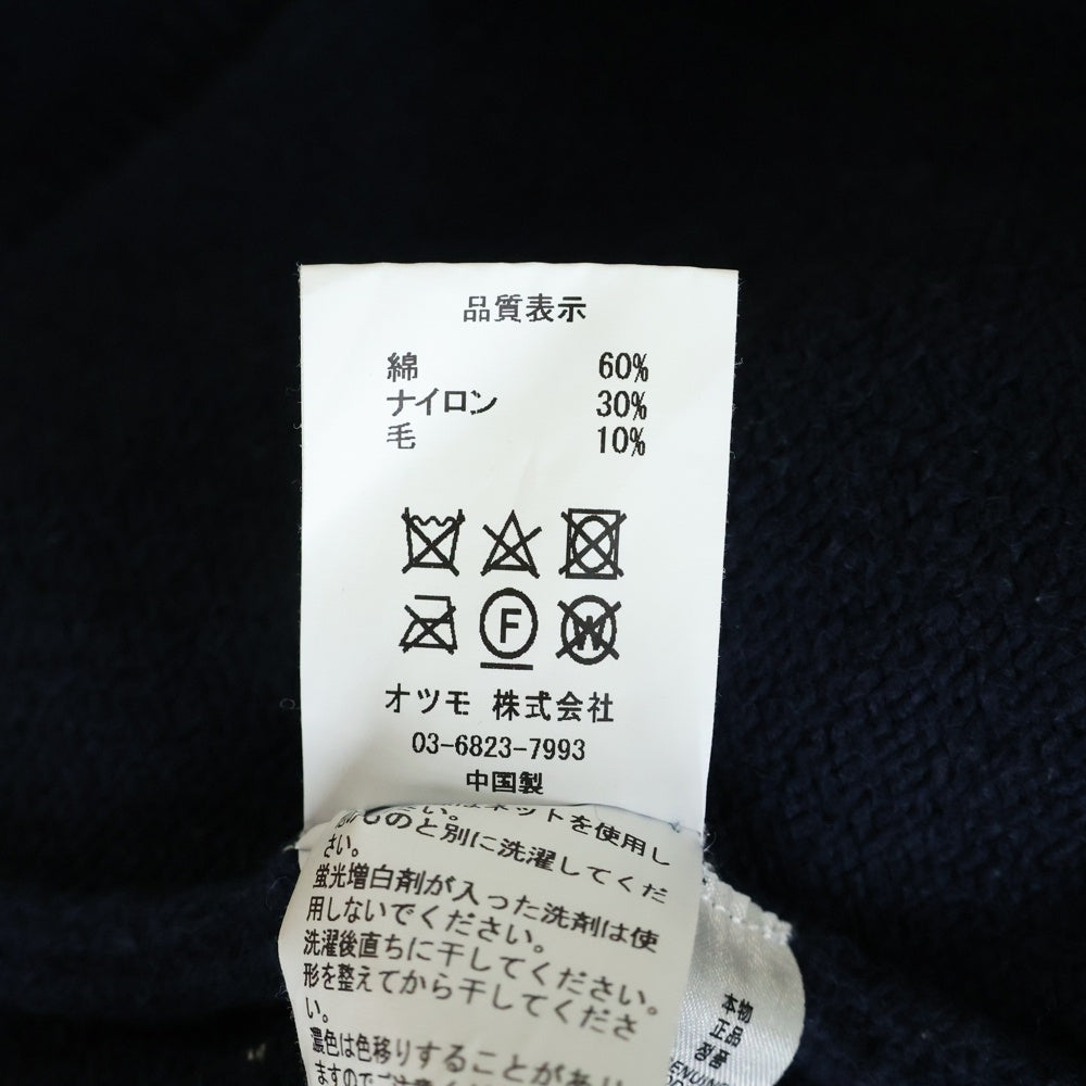 HUMAN MADE(ヒューマンメイド) ハートロゴ クルーネック長袖ニット セーター ネイビー/レッド