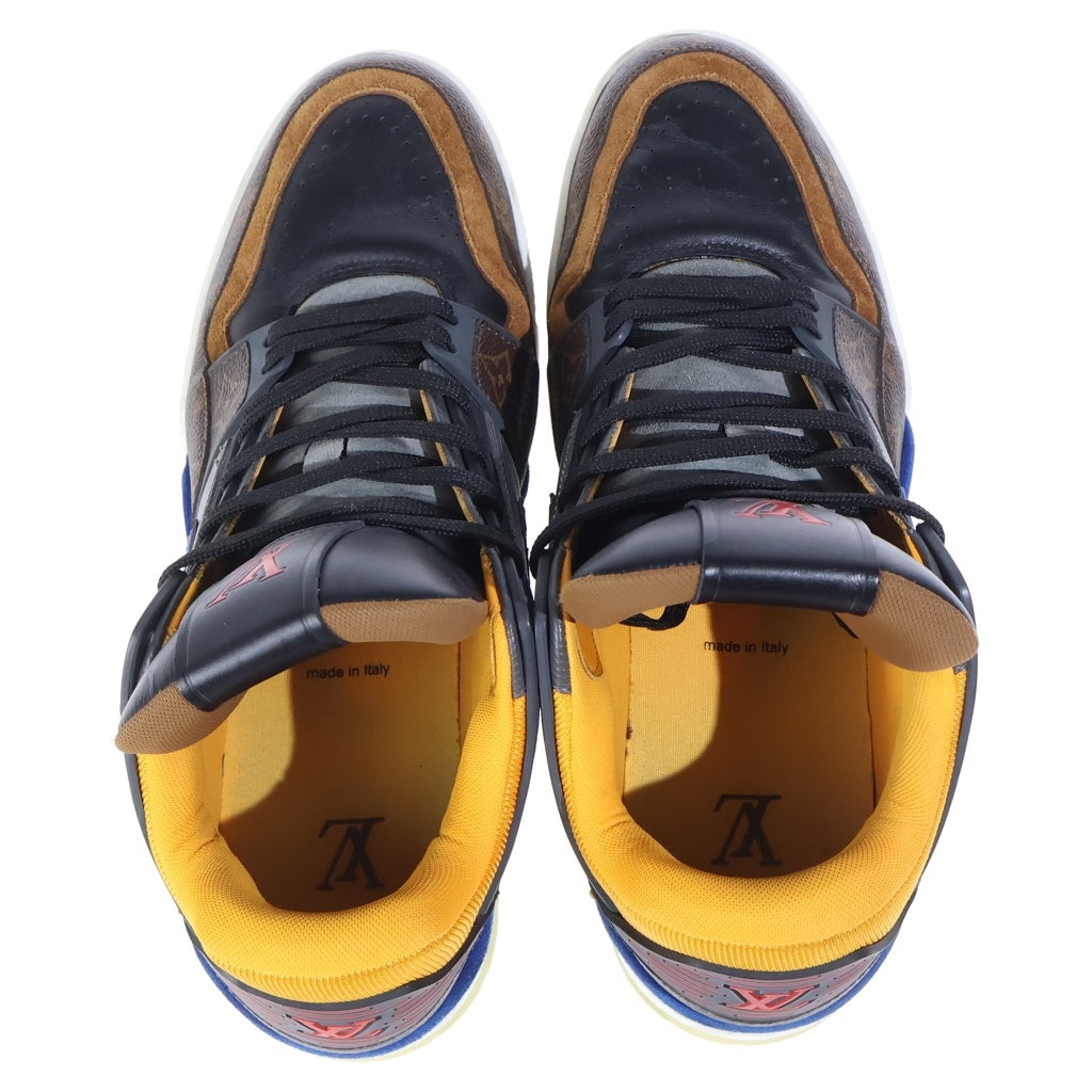 LOUIS VUITTON(ルイヴィトン) 20年製 LV Trainer GO0260 トレイナーライン モノグラム ハイカットスニーカー ブラウン