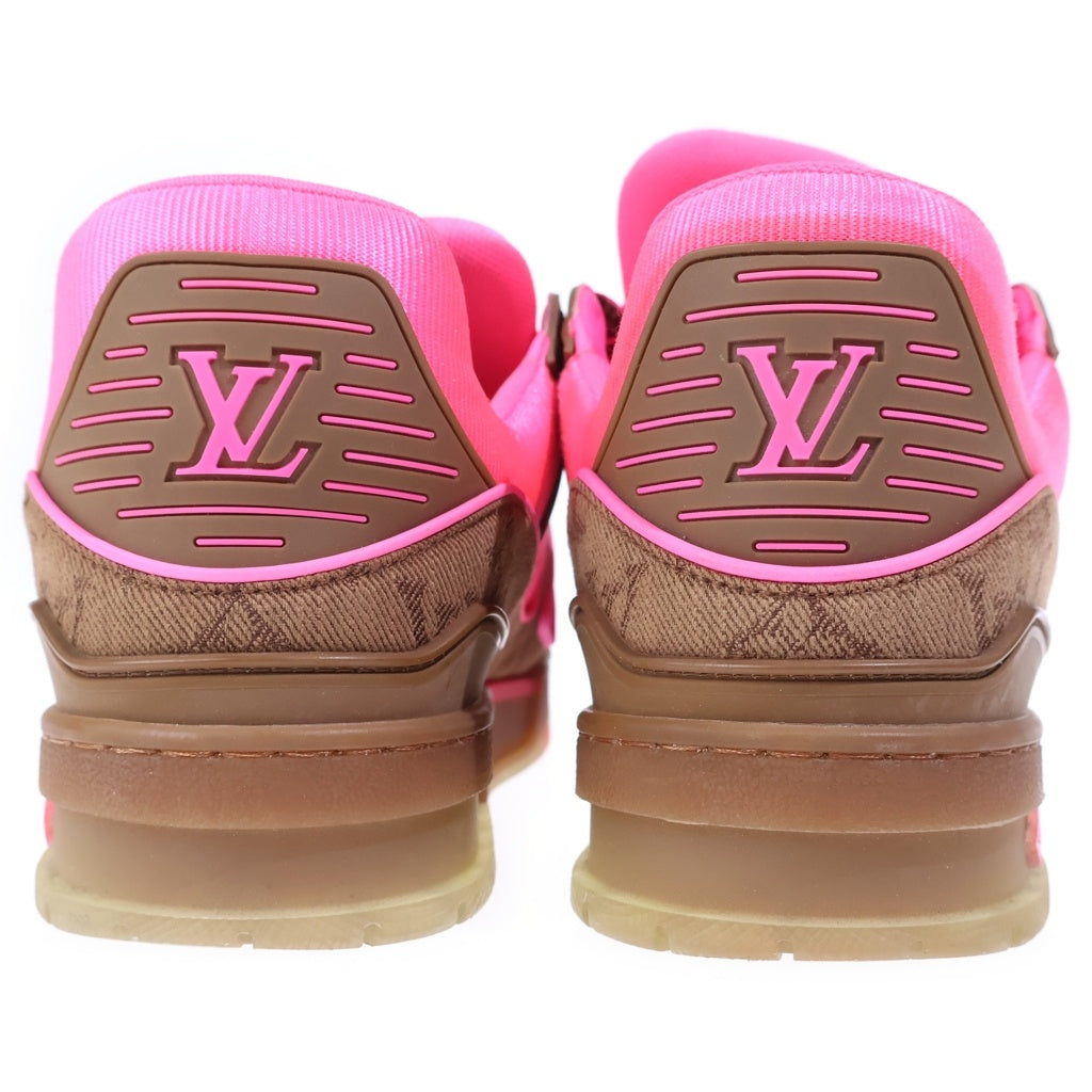 LOUIS VUITTON(ルイヴィトン) 21年製 LV TRAINER LVトレイナーライン モノグラム ローカットスニーカー ピンク/ブラウン 1A8Z5B