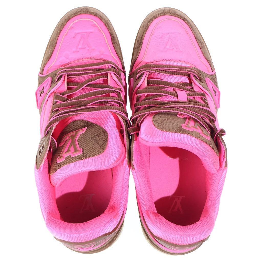 LOUIS VUITTON(ルイヴィトン) 21年製 LV TRAINER LVトレイナーライン モノグラム ローカットスニーカー ピンク/ブラウン 1A8Z5B