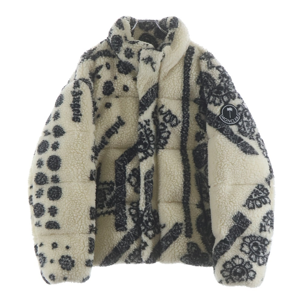 MONCLER(モンクレール) 21AW × Palm Angels Nevin Short Down Jacket G209L1A00022 パームエンジェルス ネヴィン ボア ショート丈 ダウンジャケット ホワイト