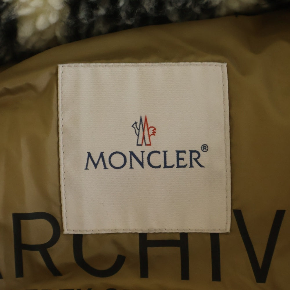 MONCLER(モンクレール) 21AW × Palm Angels Nevin Short Down Jacket G209L1A00022 パームエンジェルス ネヴィン ボア ショート丈 ダウンジャケット ホワイト