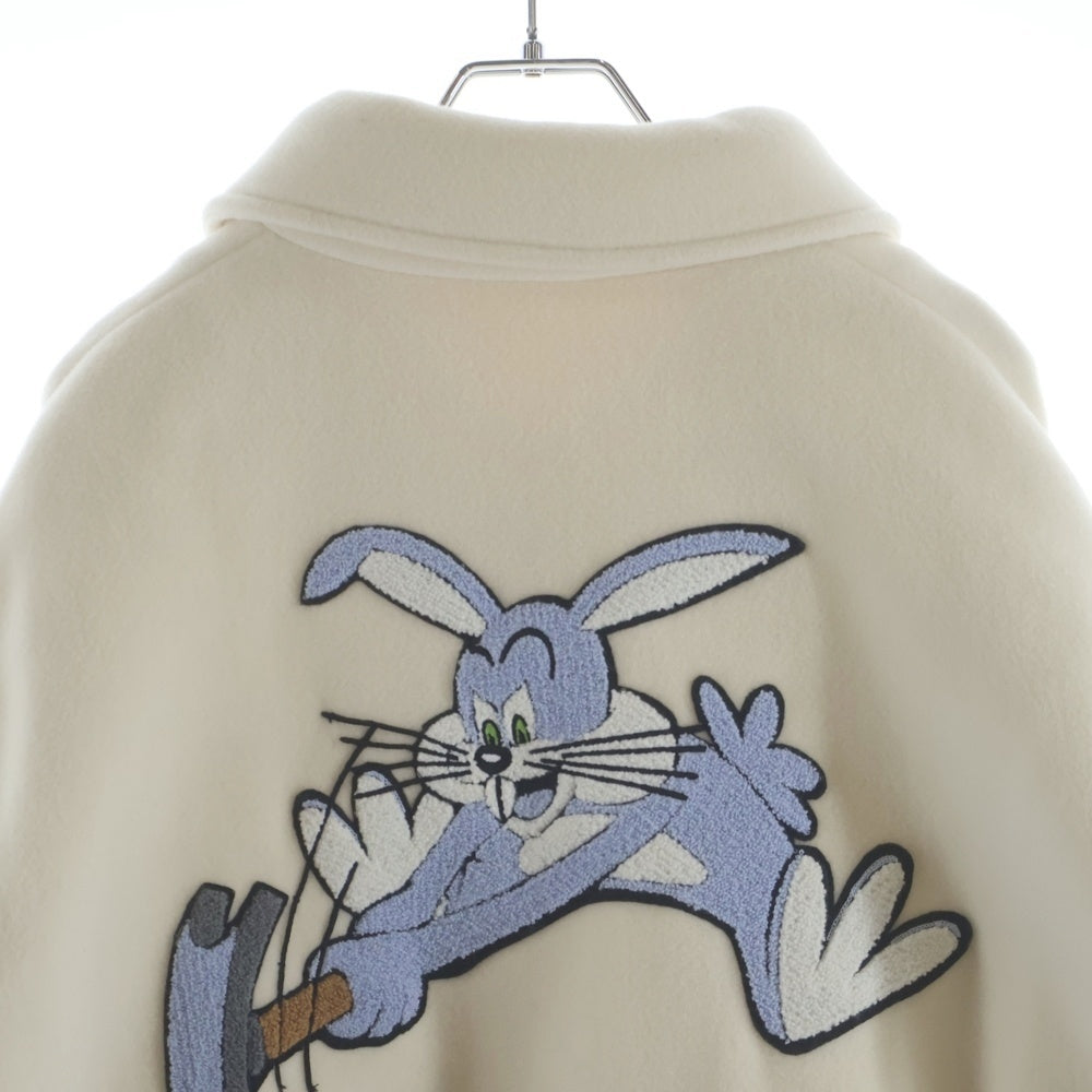 LOUIS VUITTON(ルイヴィトン) 22AW ルチパッチ ミックスドレザーバーシティブルゾンジャケット スタジャン ホワイト RM222 MJY HNL91E