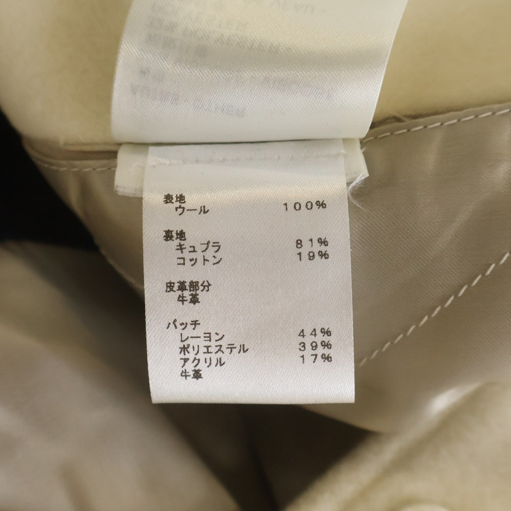 LOUIS VUITTON(ルイヴィトン) 22AW ルチパッチ ミックスドレザーバーシティブルゾンジャケット スタジャン ホワイト RM222 MJY HNL91E