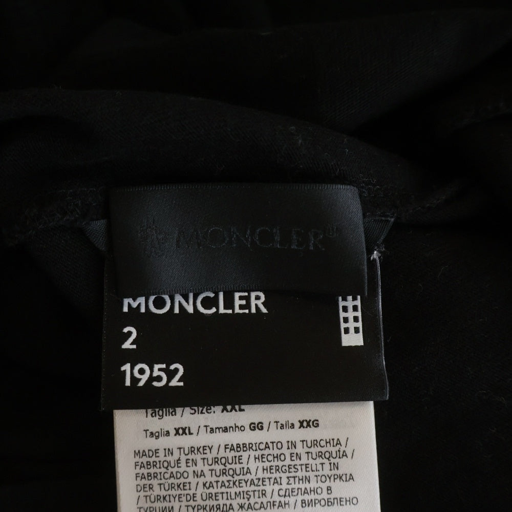 MONCLER(モンクレール) 22SS GENIOUS 1952 SS THIRT H20928C00007 フロントワンポイントロゴパッチ クルーネック半袖Tシャツカットソー ブラック