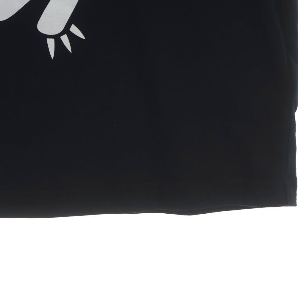 MONCLER(モンクレール) 21SS MAGLIA T-SHIRT G109H8C00002 フロントプリントクルーネック半袖Tシャツカットソー ブラック