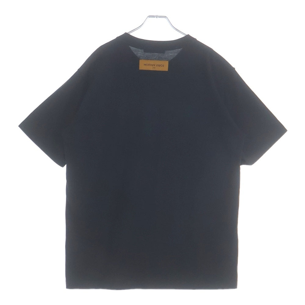 LOUIS VUITTON(ルイヴィトン) 21AW LVデボス エンボスロゴ クルーネック 半袖Tシャツ カットソー ブラック RM212 NPG HLY64W