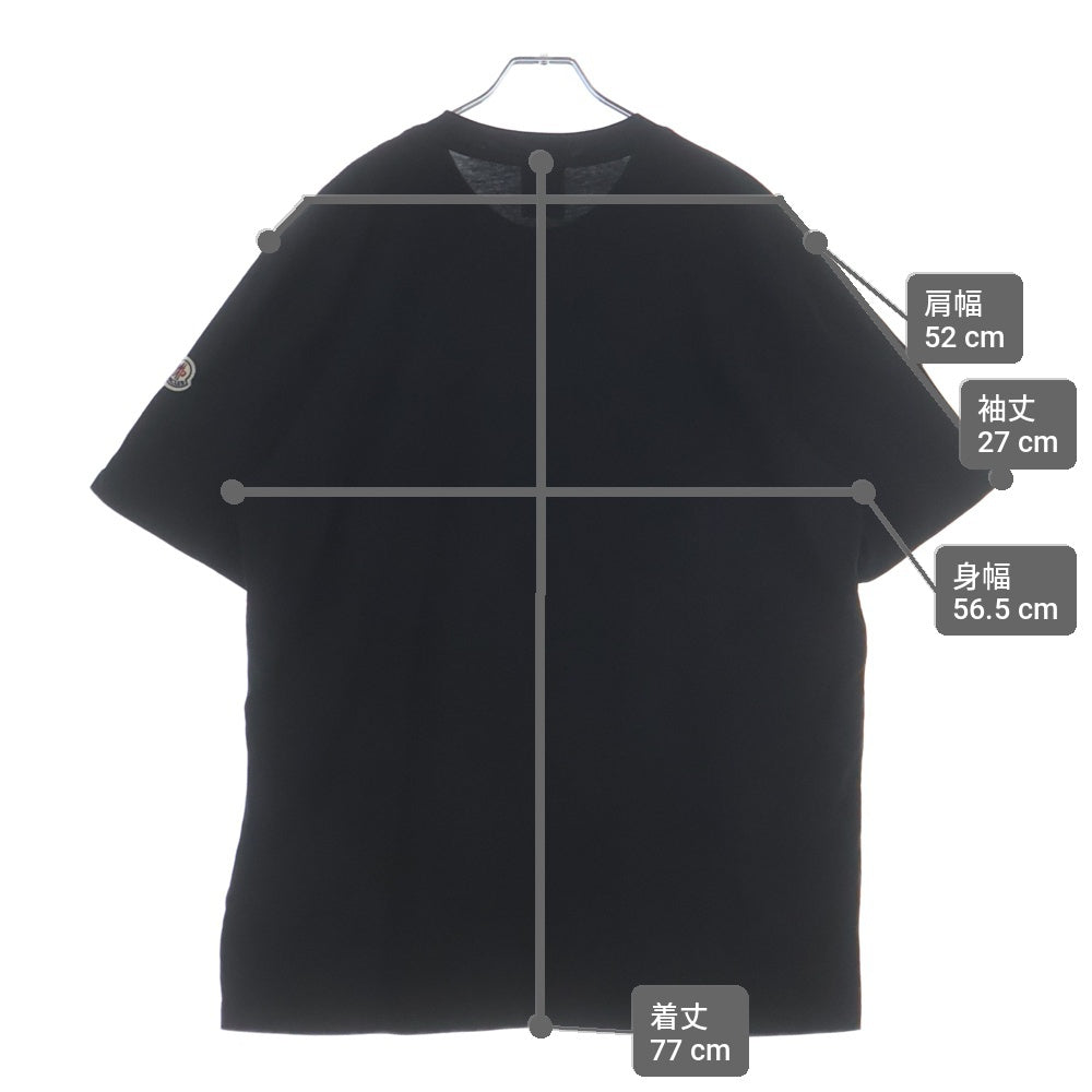 MONCLER(モンクレール) 22AW ×MARVEL SPIDERMAN SS THIRT H20918C00004 マーベル スパイダーマン フロントプリントクルーネック半袖Tシャツカットソー ブラック