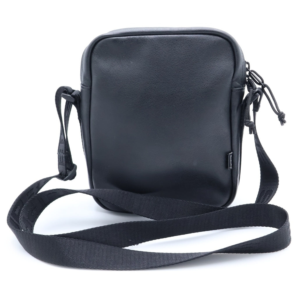SUPREME(シュプリーム) 24AW Leather Shoulder Bag レザーショルダーバッグ ブラック
