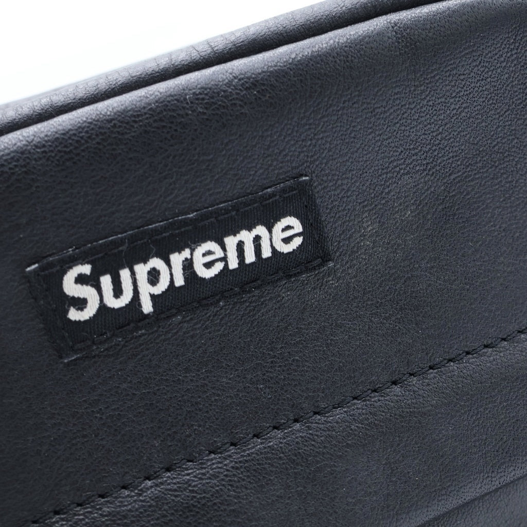 SUPREME(シュプリーム) 24AW Leather Shoulder Bag レザーショルダーバッグ ブラック