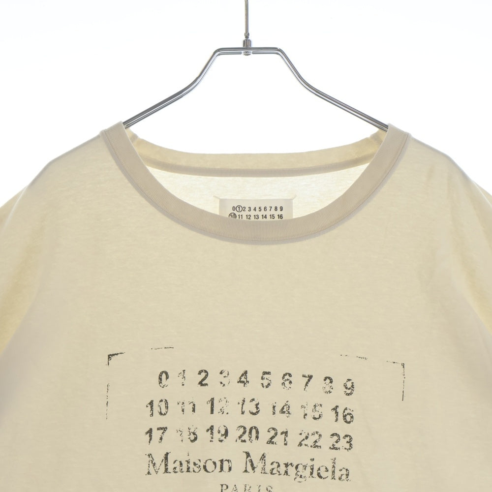Maison Martin Margiela(メゾンマルタンマルジェラ) 25SS スタンプロゴプリント オーバーサイズ クルーネック半袖Tシャツカットソー アイボリー S51GC0534