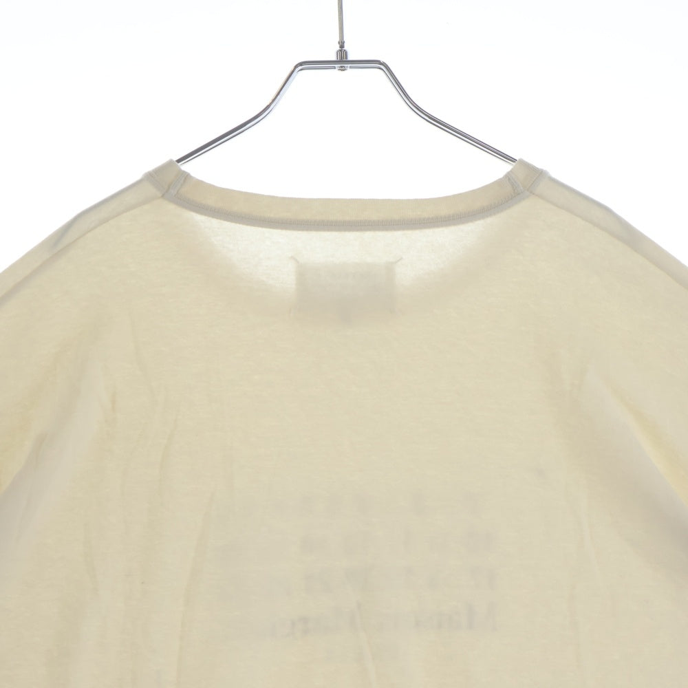 Maison Martin Margiela(メゾンマルタンマルジェラ) 25SS スタンプロゴプリント オーバーサイズ クルーネック半袖Tシャツカットソー アイボリー S51GC0534