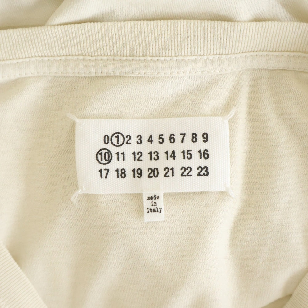 Maison Martin Margiela(メゾンマルタンマルジェラ) 25SS スタンプロゴプリント オーバーサイズ クルーネック半袖Tシャツカットソー アイボリー S51GC0534