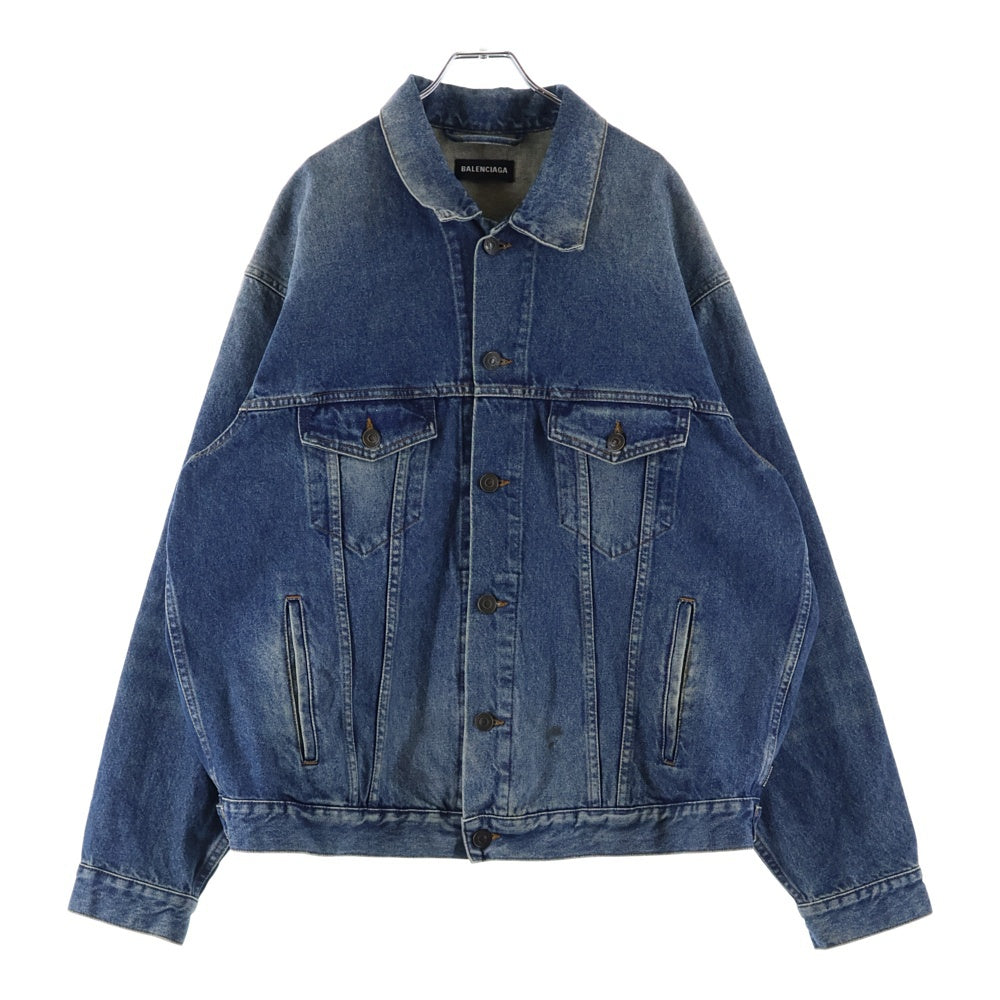 BALENCIAGA(バレンシアガ) 19AW フロント刺繍ロゴ デニムジャケット インディゴ 594386 TCW03