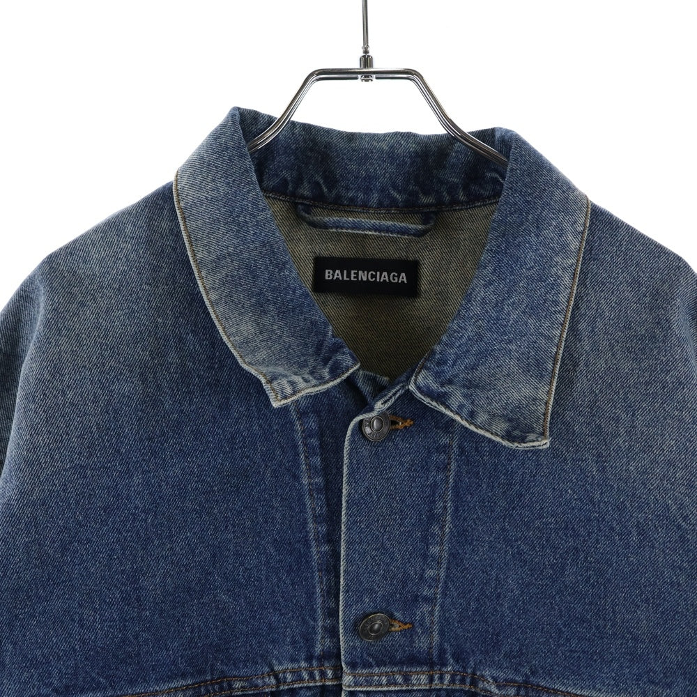 BALENCIAGA(バレンシアガ) 19AW フロント刺繍ロゴ デニムジャケット インディゴ 594386 TCW03