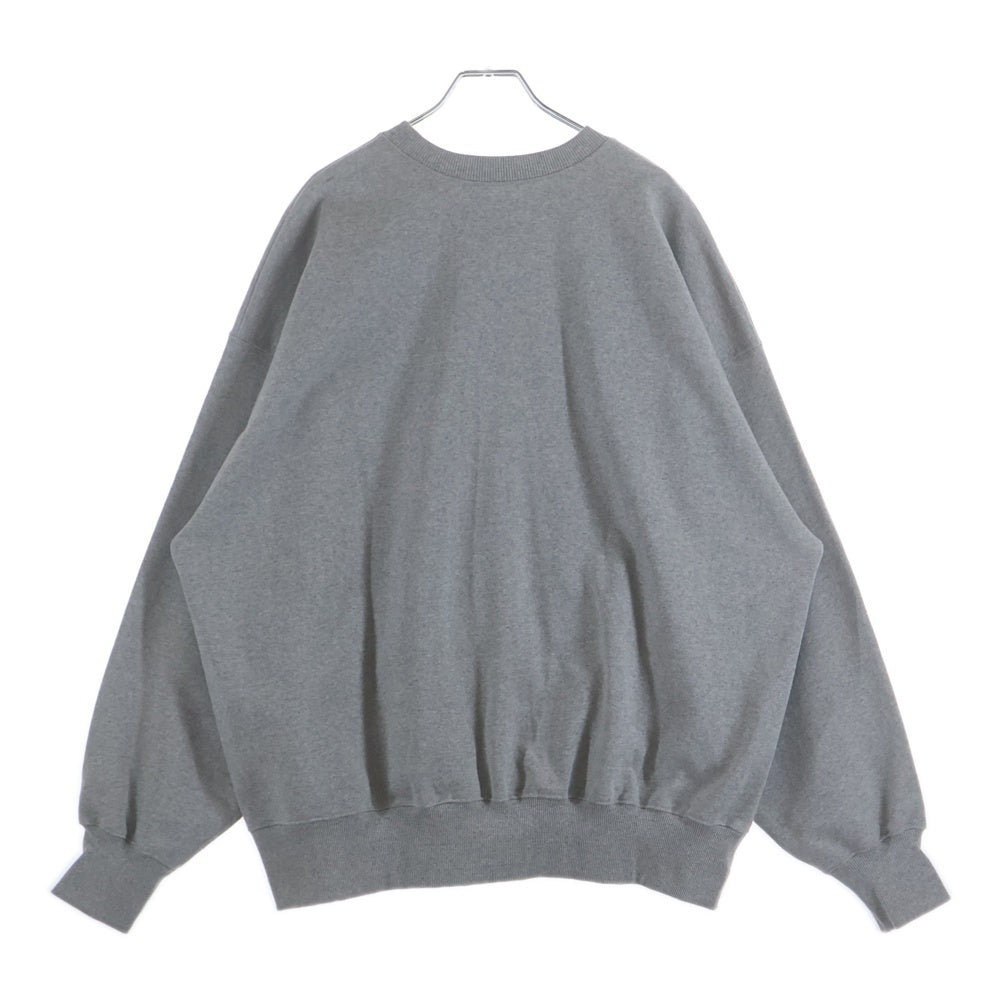 FreshService(フレッシュサービス) 25AW AS × FS LIGHT OZ CREW NECK LITHOGRAPH FSC253-70155AS オーバーサイズシルエットクルーネック長袖スウェットトレーナー グレー